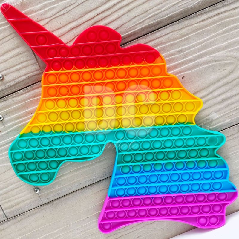 ❤️BIG SIZE❤️POP IT UNICORN RAINBOW UKURAN 30CM,POP IT UNICORN JUMBO XXL,MAINAN ANAK