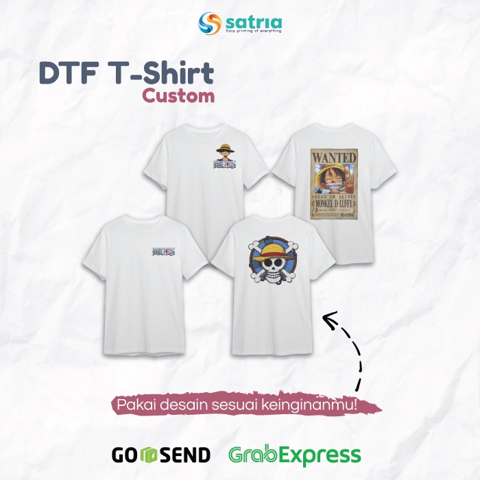 Cetak DTF / Sablon DTF Kaos A3 (Template/Custom Design)