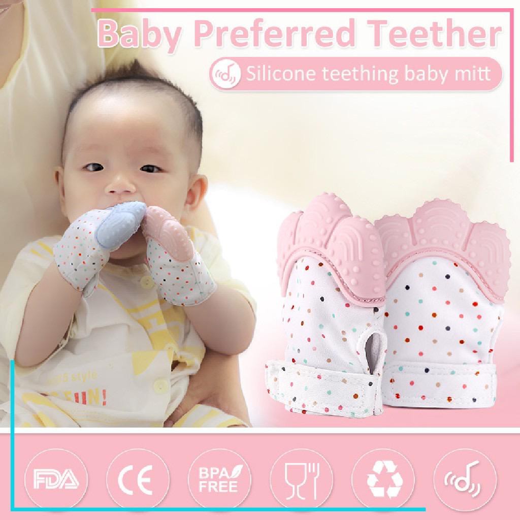 Teether sarung tangan bayi | mitten baby glove teerher | tether silikon