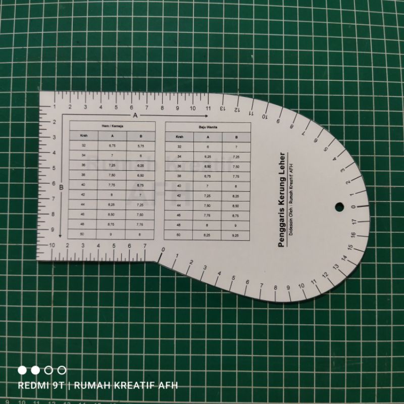 Penggaris Kerung Leher dari Kertas Tebal Duplex 350 Gsm