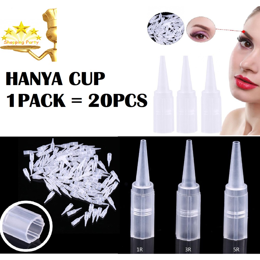 PENUTUP JARUM ROTARY TATTOO TATO ALIS BIBIR EYELINER CUPS TIPS 20PCS