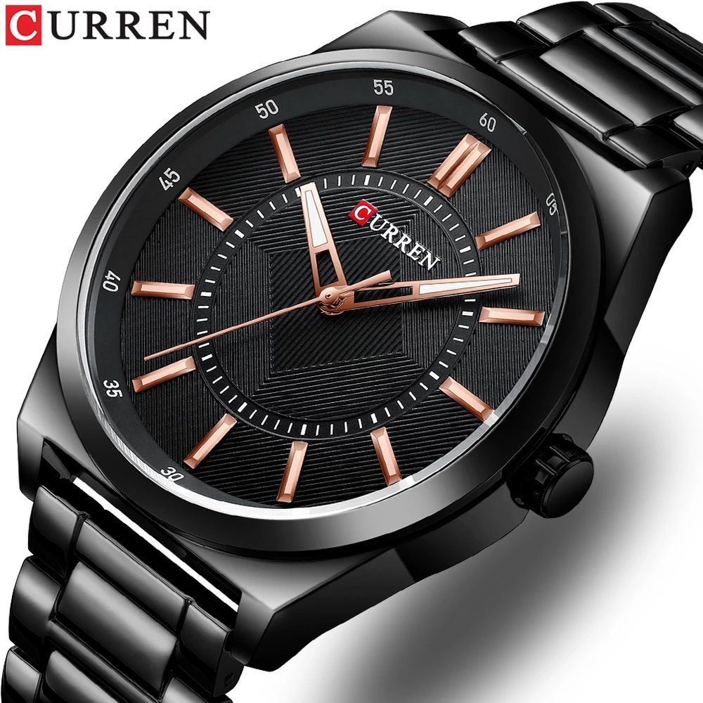 CURREN 8407 Jam Tangan Pria Stainless Steel Analog WATCHKITE WKOS