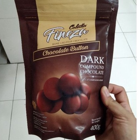 

Colatta Fineza Chocolate Button dark compound chocolate - coklat masak 400gr