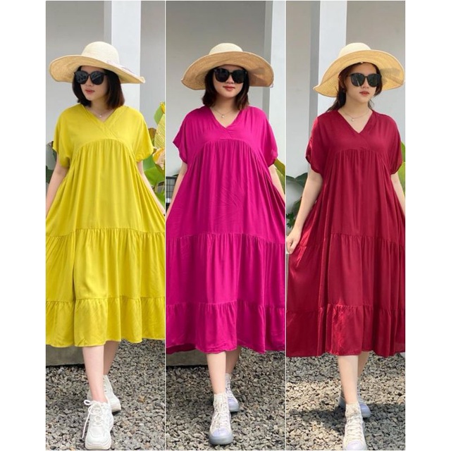 BISA COD MASAYU DRESS / KANZIA DRESS / DASTER VIRAL / HOMEDRESS PENDEK / MIDI DRESS KOREA / DASTER B