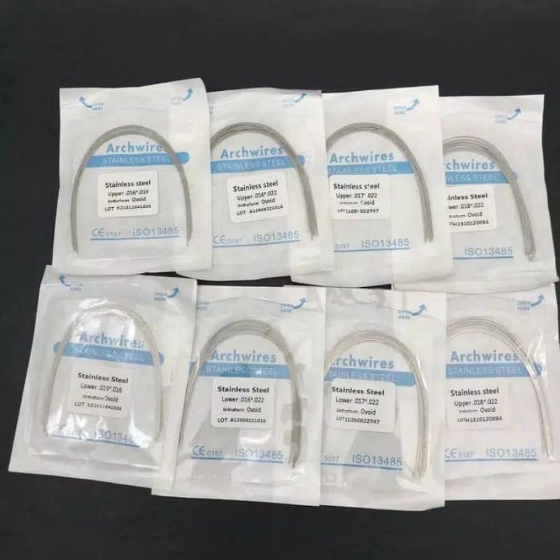 Dental Wire SS Stainless Steel Round Recta Behel Kawat Gigi