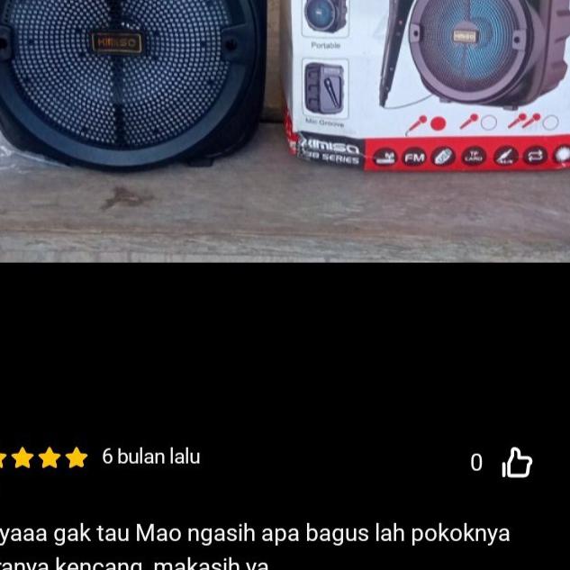 ♦ () Speaker Bluetooth Portable 6.5 inch Kimiso KMS 3381 plus mic - Speaker Karoke kimiso ℗