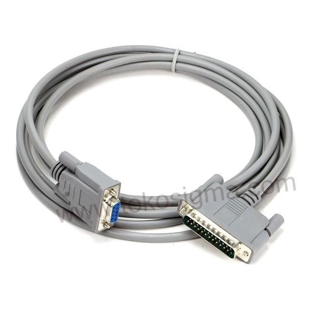 Kabel Serial Printer TMU dot matrik cable 3 meter RS232 D9 Female to D25 Male