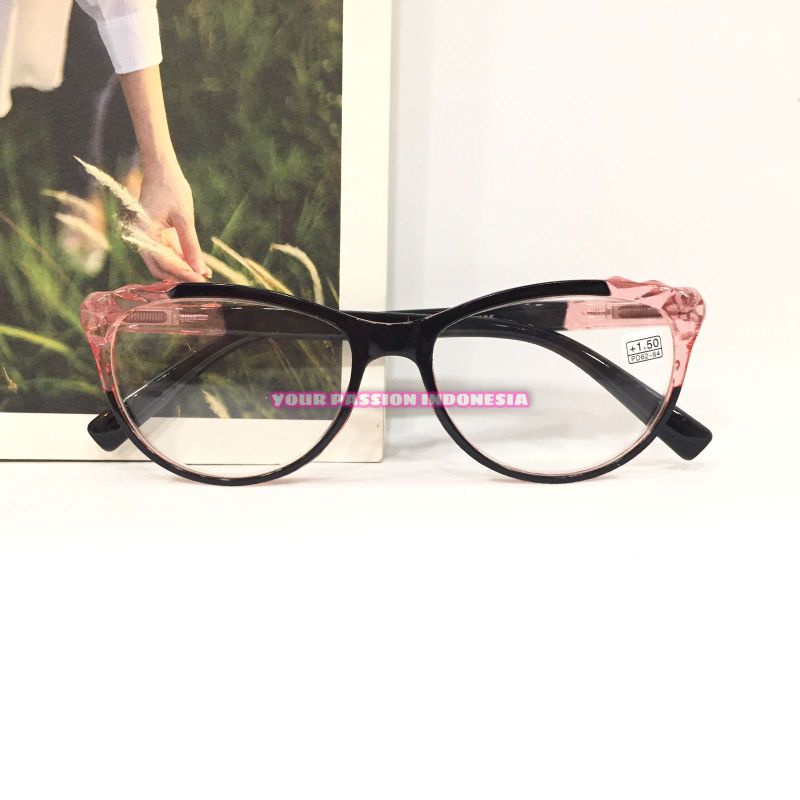 9155 Kacamata Baca Model Cat Eye +1.00 sd +4.00 Fashion Cewek