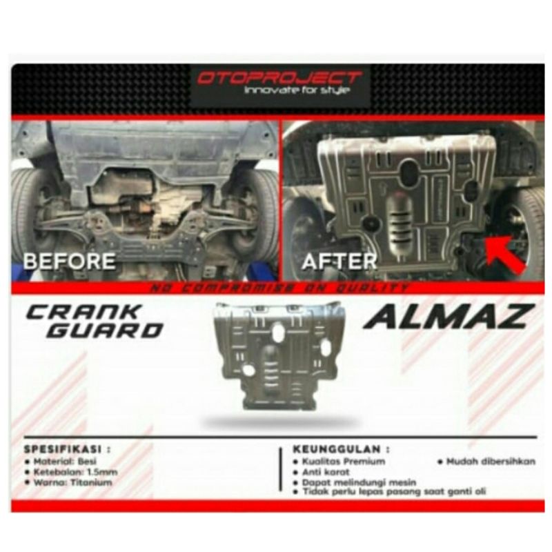 Crank Guard Penutup Mesin Bawah Almaz Wuling