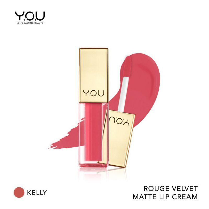 ORIGINAL 100% YOU The Gold One Rouge Velvet Matte Lip Cream / Y.O.U - Lipstik Murah Kosmetik Lipstic