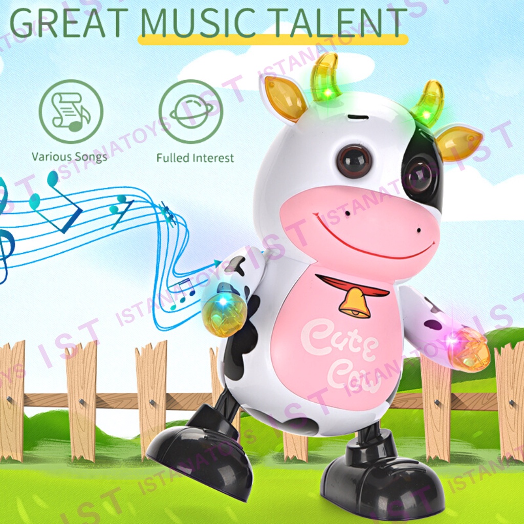 MWN Mainan Anak Dancing Cow Sapi Joget Lampu dan Musik