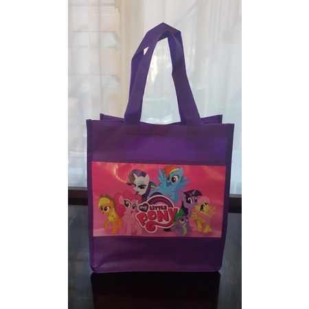 Tas Kain Spounbound Ulang Tahun Anak Tayo Baby Shark LOL Hellokitty Littlepony Tas Hampers Anak Goodiebag Anak