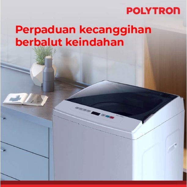 Polytron Mesin Cuci 1 Tabung 8,5Kg Belleza PAW 8527 Top Loading 8.5kg