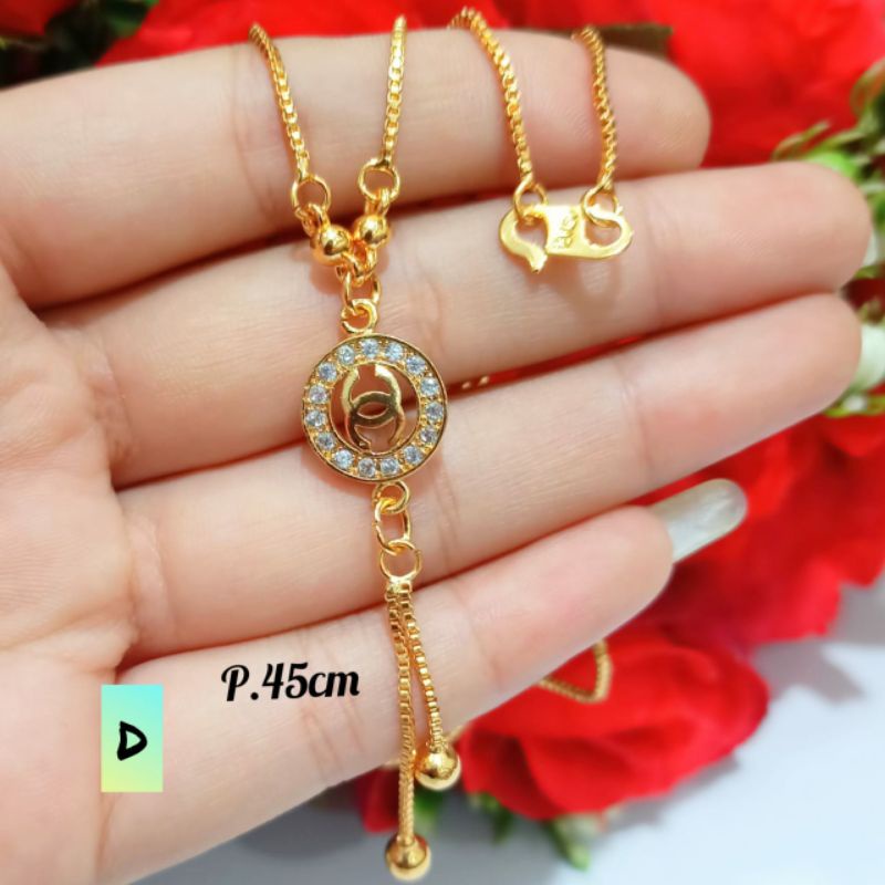 New! Kalung Dewasa Koye Jurai Permata Termanis Motif Terkini Modis Lapis Emas 18 Anti Karat