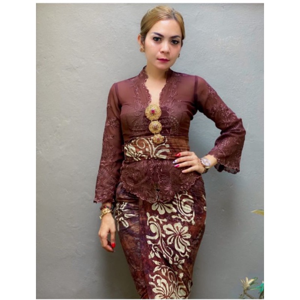 KEBAYA JADI KEBAYA BORDIR WARNA COKLAT COFEE