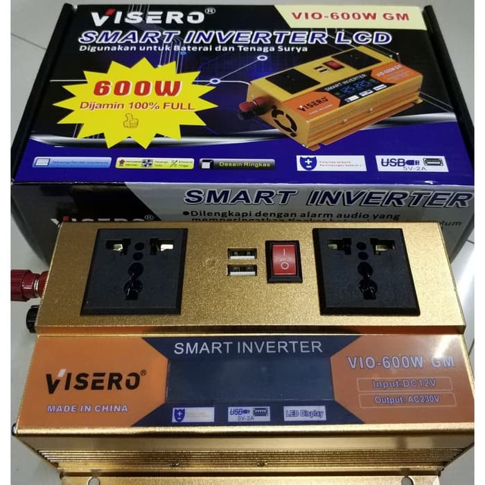 Power Inverter Smart Visero with LCD Display 600W (VIO-600W GM)