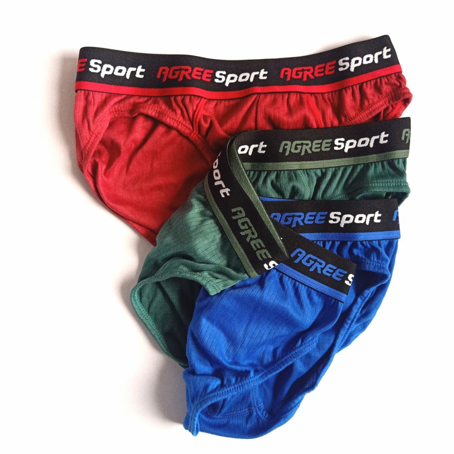 3 Pcs Celana Dalam Pria Agree Sport CD Underwear Pakaian Dalam AB08AGS