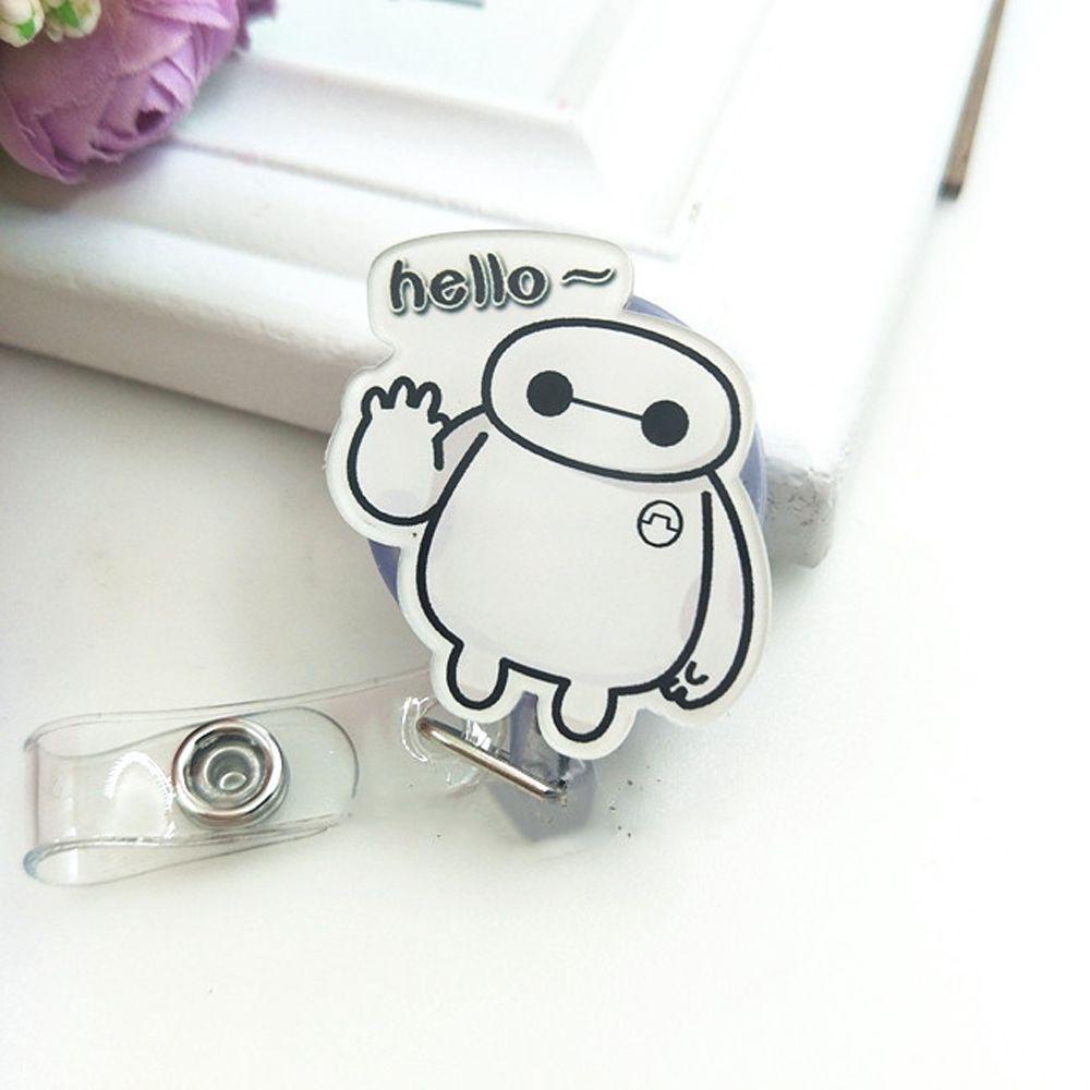 QUINTON Cute Retractable Badge Reel Hospital Name Card Badge Holder Cartoon Badge Holder Chest Card Anime ID Card Clips Work Card Clips School Supplies Students Card Nurse Badge Holder