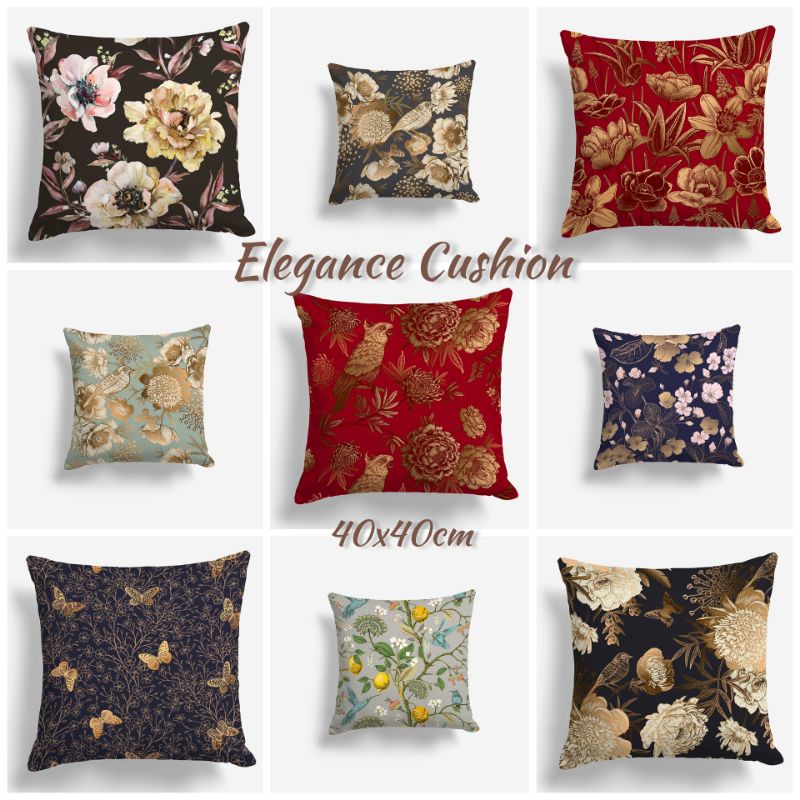 BANTAL SOFA PRINT MOTIF ELEGANCE ELEGANT GOLD FLORAL 40X40 CM