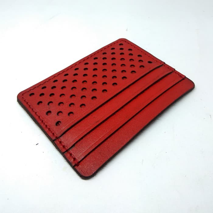 dompet kartu laser- card wallet - slim wallet warna merah PHWL303