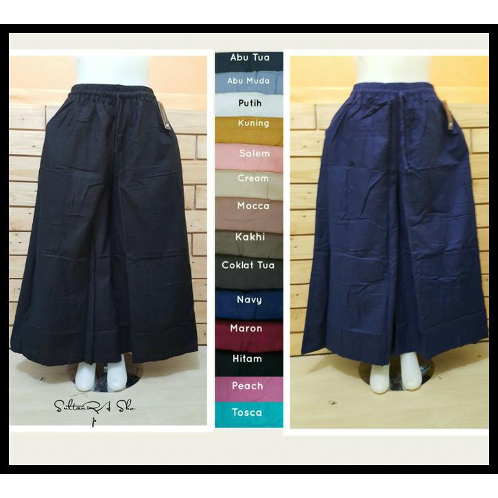 topx kulot katun rami polos super jumbo / kulot linen super jumbo xxxxl yxnl