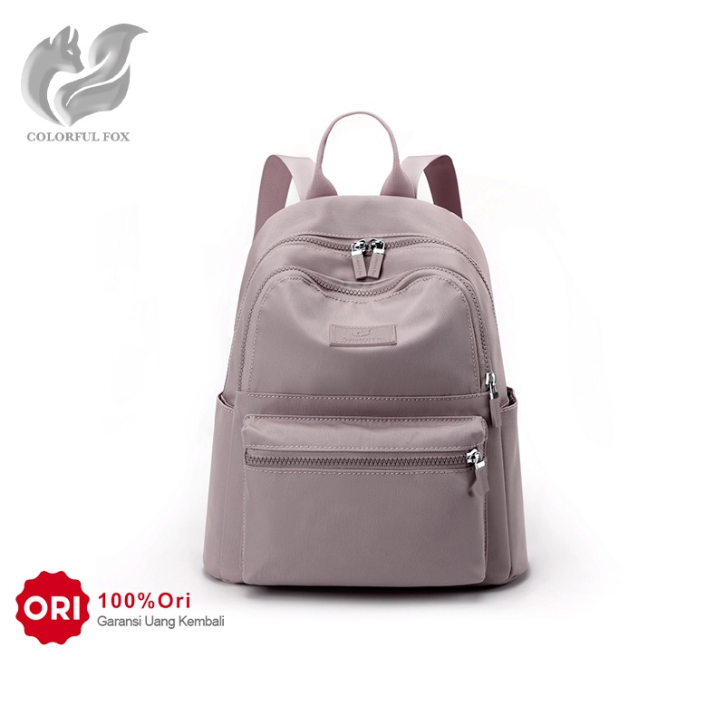 COLORFUL FOX 0483 Tas Ransel Wanita Backpack Wanita Remaja Tas Anti Air WATCHKITE BAEOS-Lilac Purple