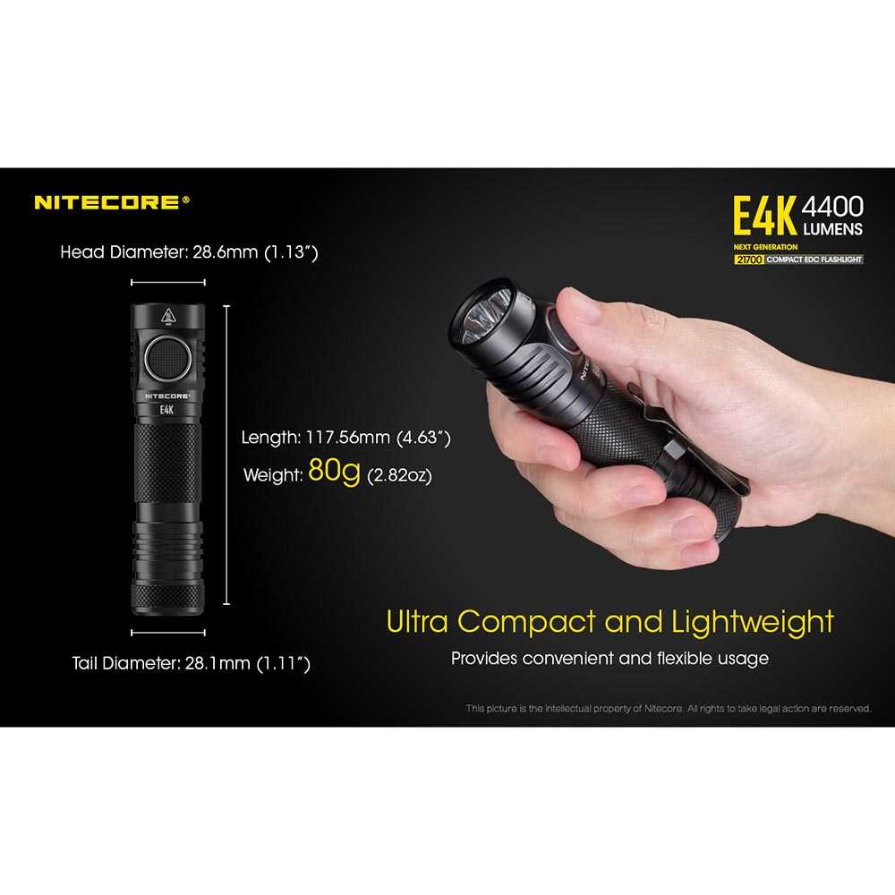 IDN TOOLS - NITECORE E4K Senter LED 4xCREE XP-L2 V6 4400 Lumens