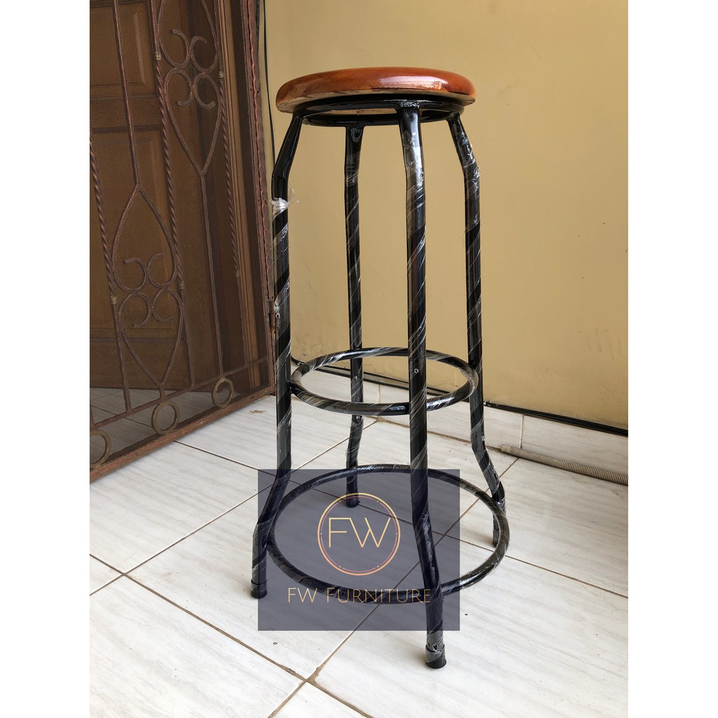 Bangku Bar Besi | Bangku Besi Tinggi | Bangku Besi Etalase | Bangku Besi Tangga | Bangku besi 75 cm