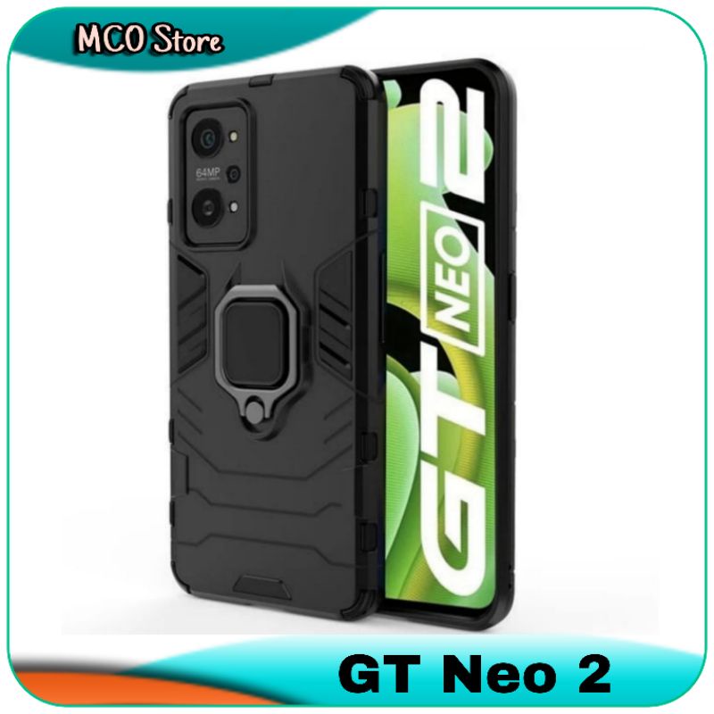 Casing Realme GT Neo 2 GT Neo2 Armor Iron Ring Case Hard Cover