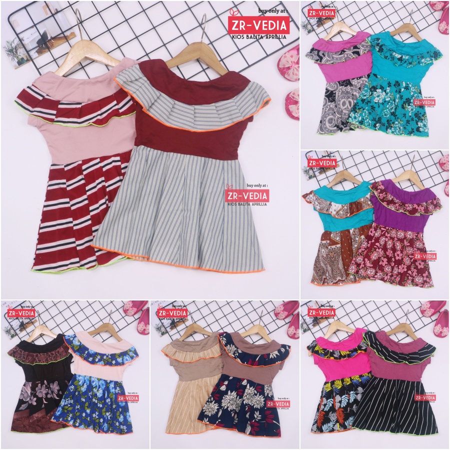 Dress Mayora uk Bayi - 3 Tahun / Dres Yukensi Baby Atasan Baju Anak Perempuan Gaun Balita Harian