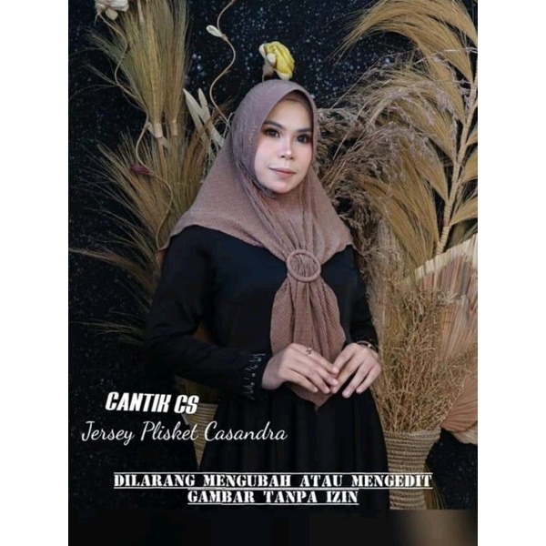 JILBAB INSTAN PLISKET "JERSEY PLISKET CASANDRA (CANTIK CS)" ORI DOA IBU BY BUNYAMIN