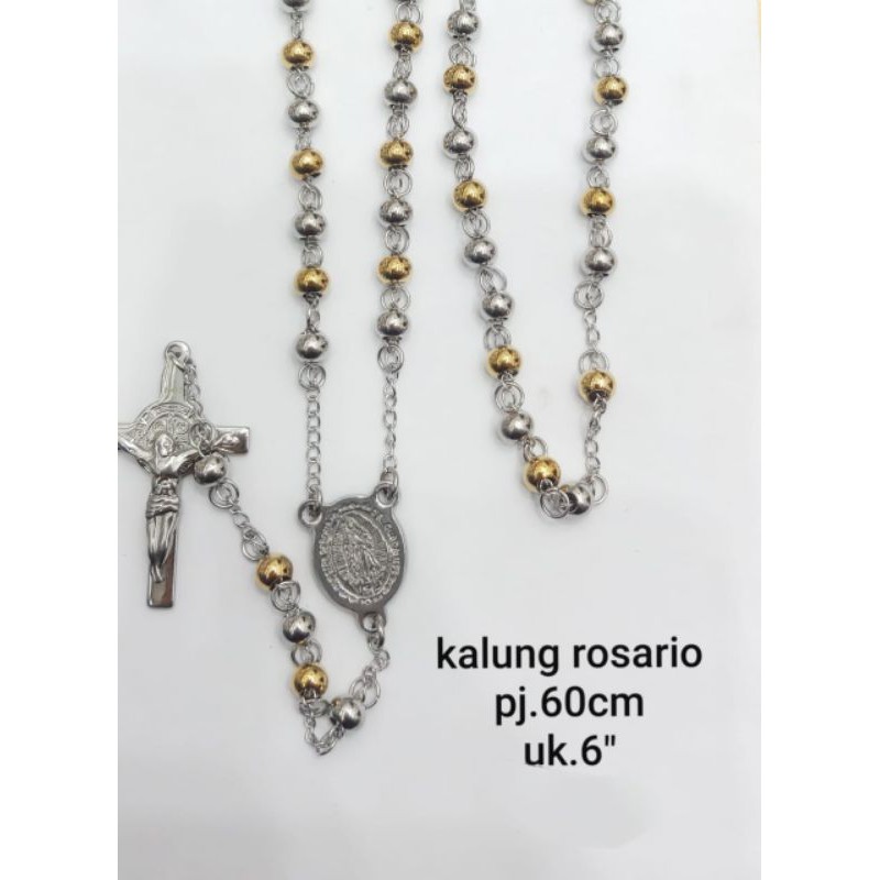 Kalung Rosario Kombinasi Titanium123