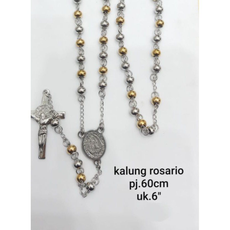 Kalung Rosario Kombinasi Titanium123