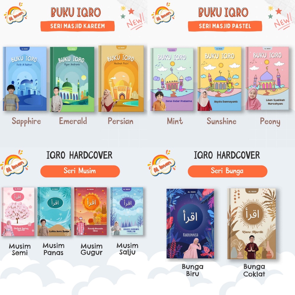 Jual Iqro Custom Foto Buku Iqro Anak Besar Iqro Hard Cover Iqra Custom