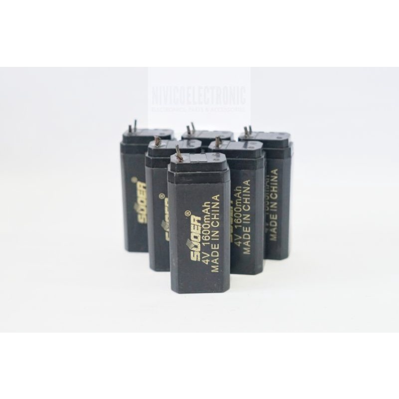 Aki 4v SUOER 1600 mah ( 8 x 3.5 x 2.6)