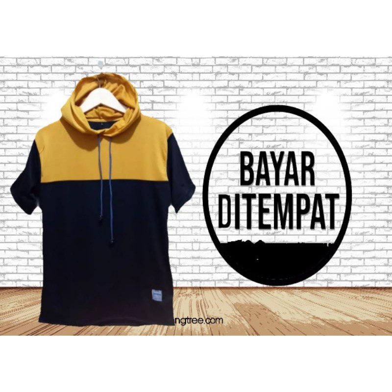 kaos hoodie pria/kaos hoodie pecah pola/kaos kupluk pecah pola