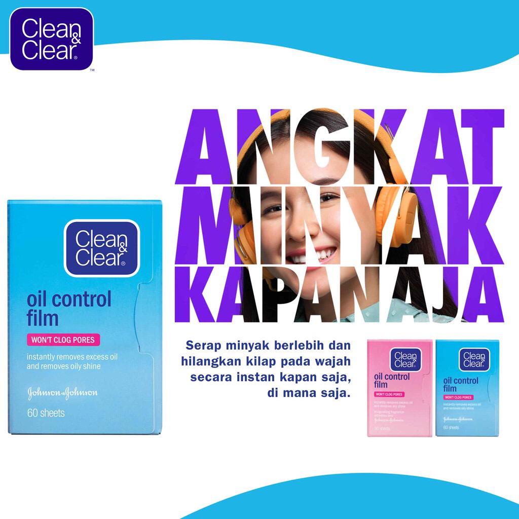 ☘️ CHAROZA ☘️ CLEAN &amp; CLEAR Oil Control Film Face Paper Blue | Pink