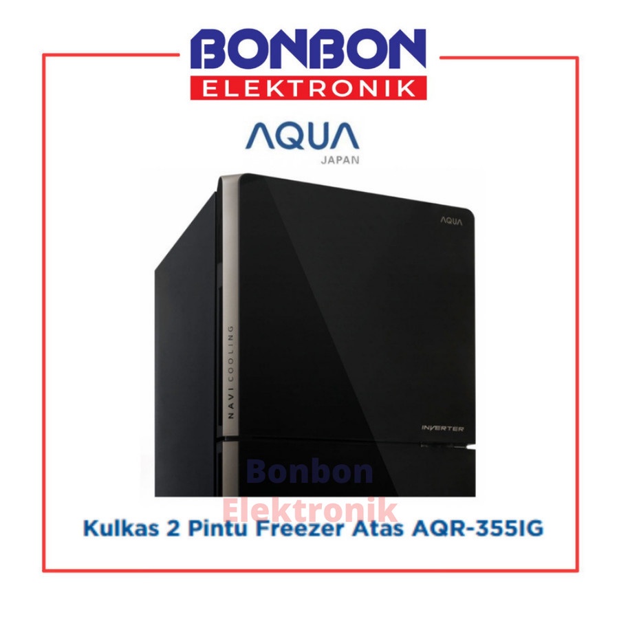 AQUA Kulkas 2 Pintu AQR-355IG(BK)