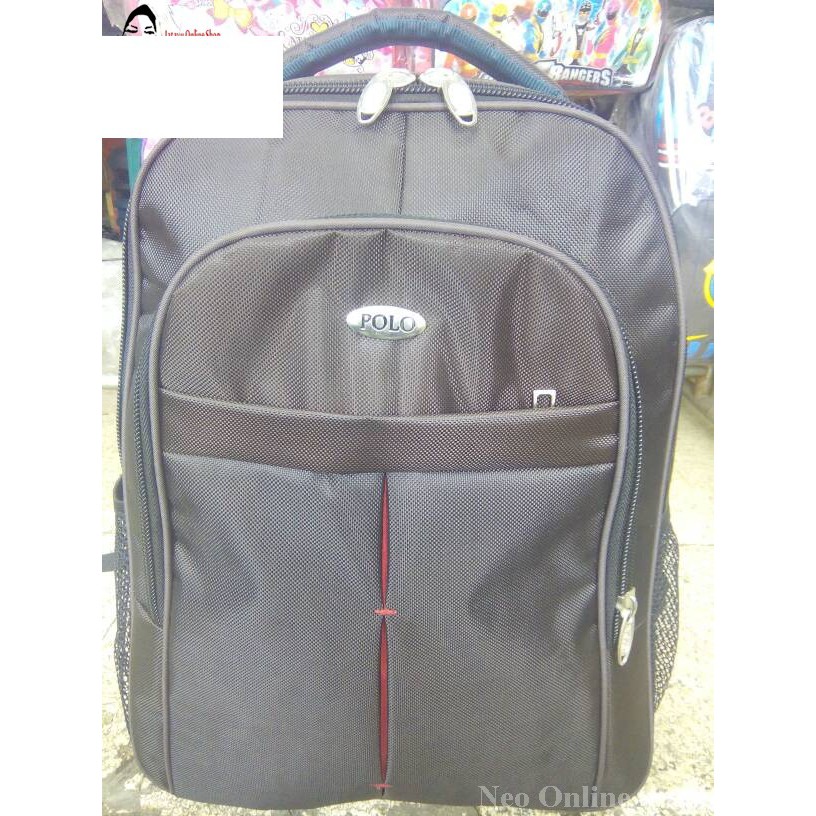 TAS RANSEL LAPTOP POLO /3 resleting/Dewasa /pelajar/Multifungsi/kuliah