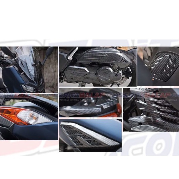 [ GMA NEMO ] COVER CARBON NMAX 2020 PART.BODY KIRI KANAN/ STEP BELAKANG COVER TUTUP NMAX NEW