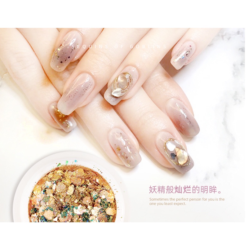 Nail Art Jewelry Nail Art Payet Glitter Powder Patch Dekorasi Super Flash Penuh