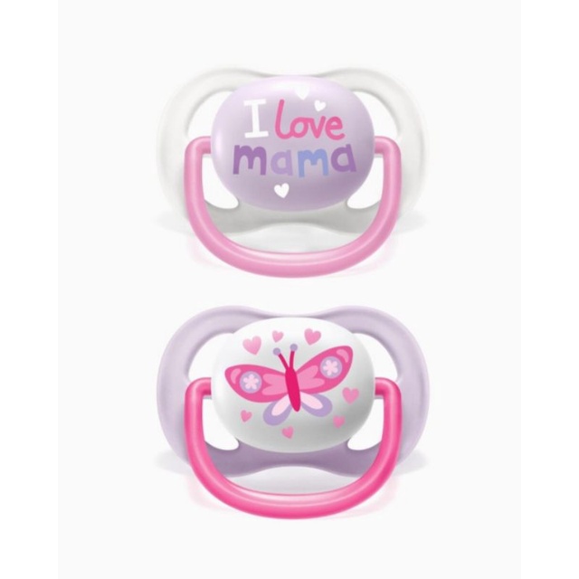Philips Avent Soother Ultra Air Coll 0-6 M (SCF080)/Dot Empeng Gepeng Bayi ( Pacifier)
