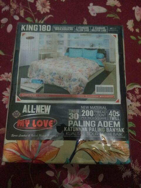 Sprei My Love King 180 Cm X 200 Cm Corak Gardena