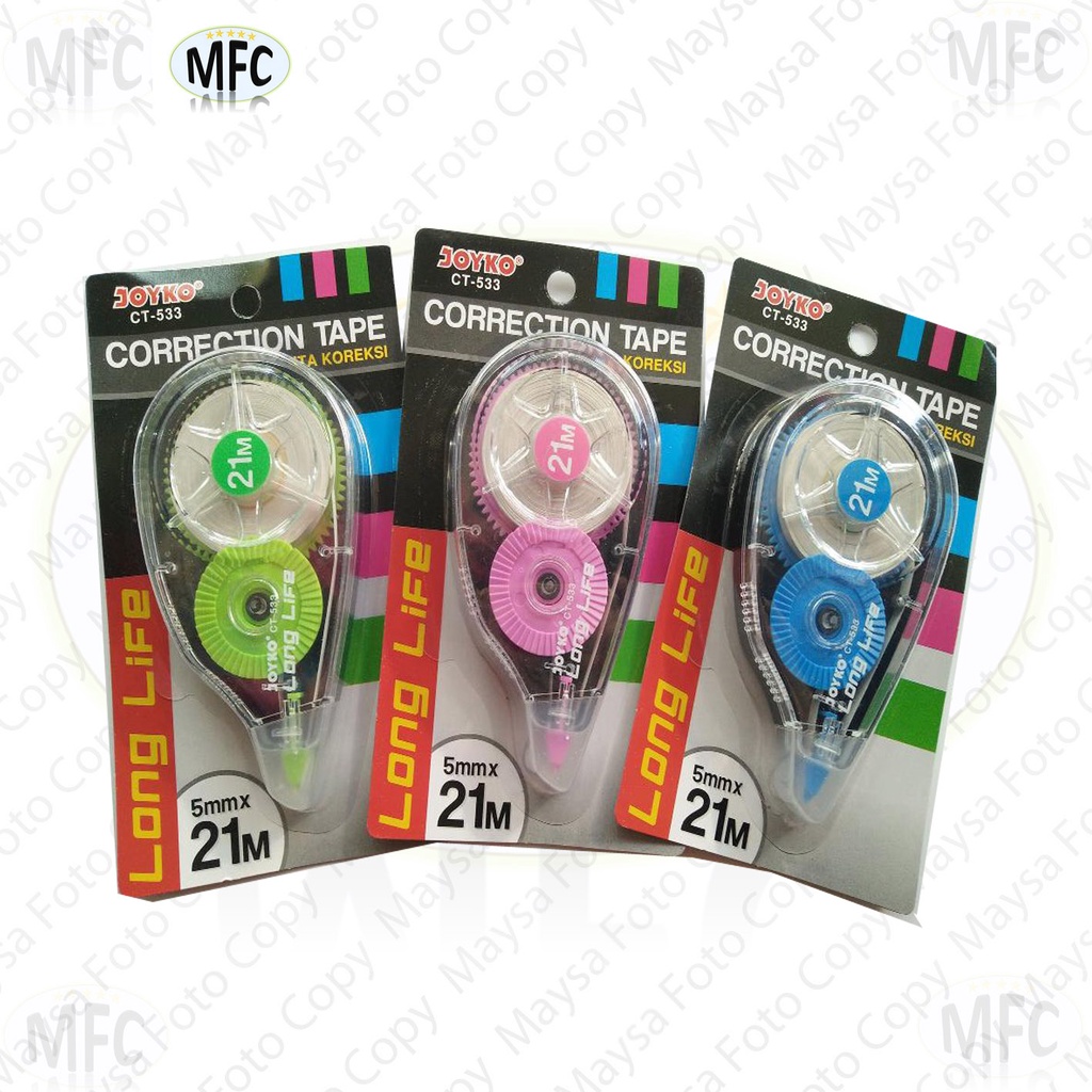 

Correction Tape Joyko Tip-Ex Roll Long Life 21 M - CT-533