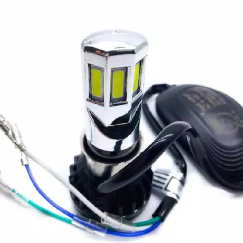 Lampu Depan Utama Led Motor Headlight Headlamp LED RTD M02E 6 Sisi Mata 100% Ori lampu led beat mio-4