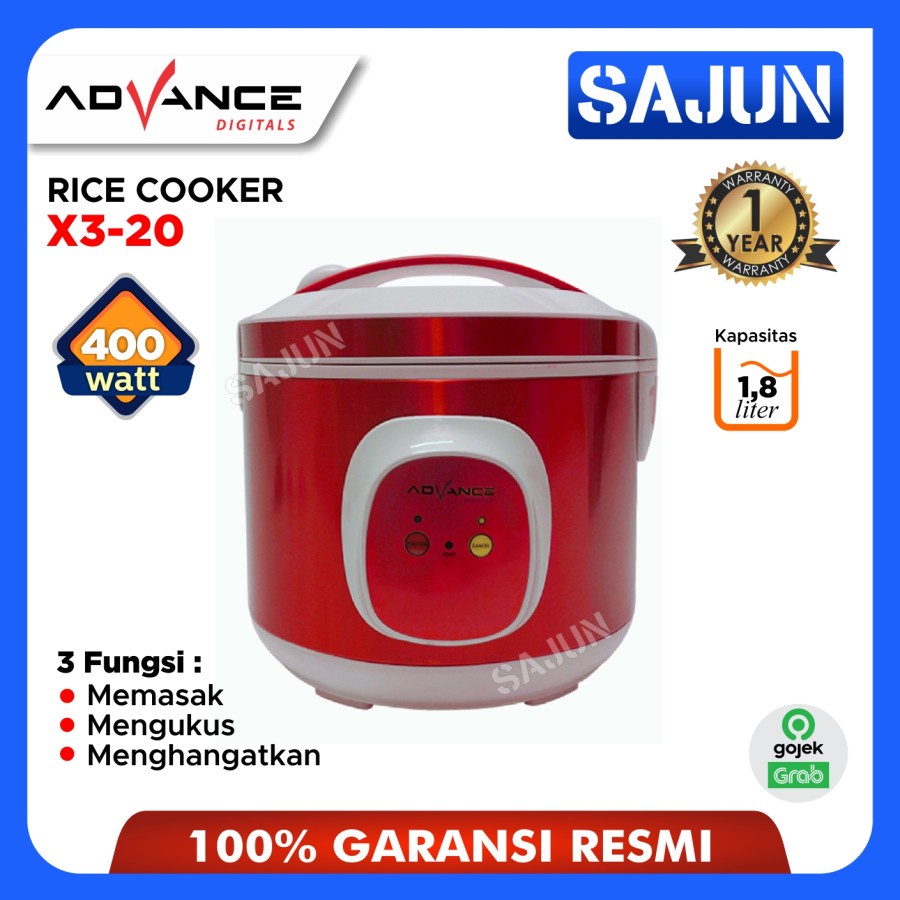 Advance Rice Cooker X3-20 Penanak Nasi Serbaguna 1,8 Liter