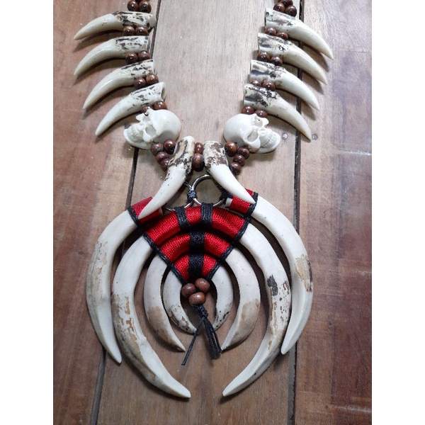 Kalung Etnik Taring Babi Kalung Taring Babi Rangkaian Top Quality