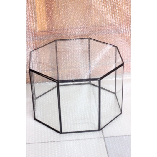 kotak hantaran seserahan / box hantaran kaca kuningan warna hitam.  size 35x15cm