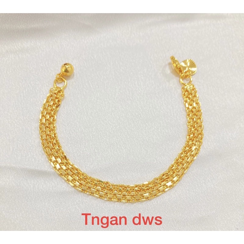 Gelang tangan tikar besar emas 24k Xuping