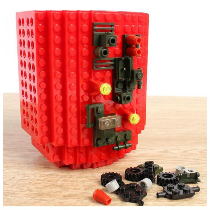 VKTECH Gelas Mug Lego Build-on Brick - 936SN Blue